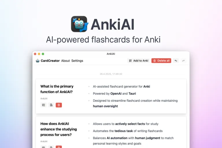 Projektbild: AnkiAI
